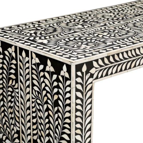 Black And White Inlay Console Tables (Photo 3 of 20)