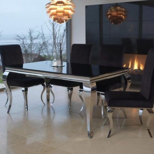Black Glass Dining Tables And 6 Chairs (Photo 3 of 20)