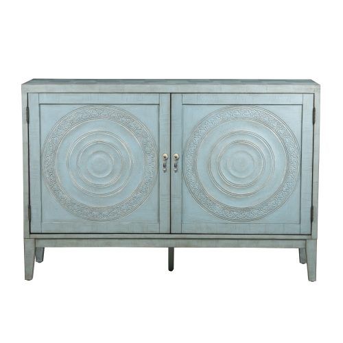 Blue Stained Glass Credenzas (Photo 13 of 20)