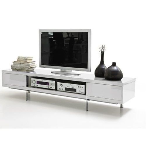 Tv Stands With 2 Open Shelves 2 Drawers High Gloss Tv Unis (Photo 5 of 20)
