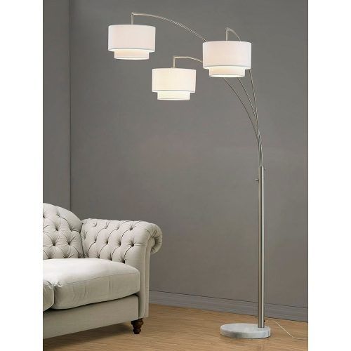 White Shade Floor Lamps (Photo 9 of 20)