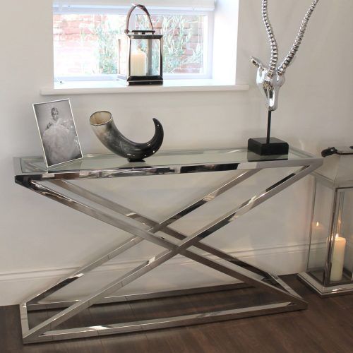 Mix Patina Metal Frame Console Tables (Photo 6 of 20)