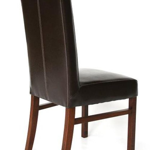 Dark Brown Leather Dining Chairs (Photo 10 of 20)