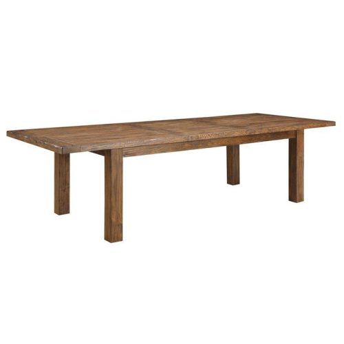 Aulbrey Butterfly Leaf Teak Solid Wood Trestle Dining Tables (Photo 1 of 20)