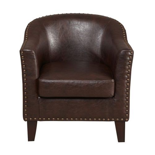 Faux Leather Barrel Chairs (Photo 16 of 20)