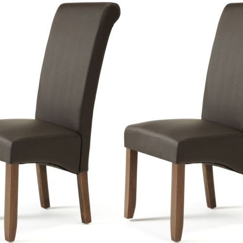 Brown Leather Dining Chairs (Photo 8 of 20)