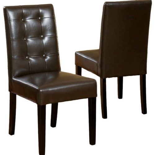 Brown Leather Dining Chairs (Photo 4 of 20)