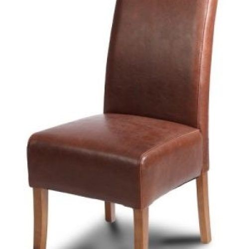 Brown Leather Dining Chairs (Photo 1 of 20)