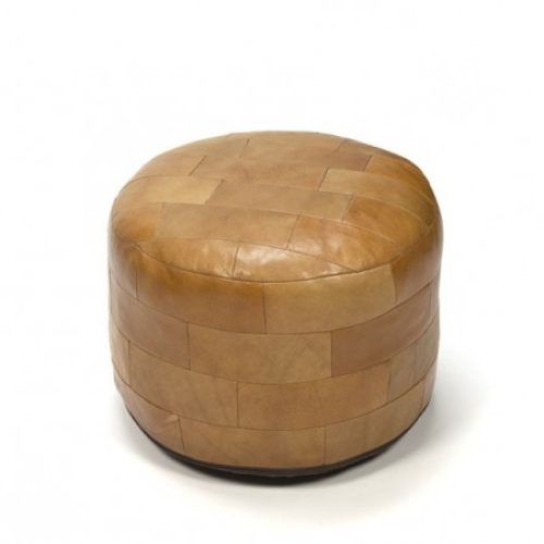 Brown Moroccan Inspired Pouf Ottomans (Photo 20 of 20)