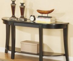  Best 20+ of Black and Oak Brown Console Tables