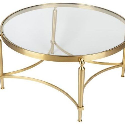 Square Black And Brushed Gold Coffee Tables (Photo 4 of 20)