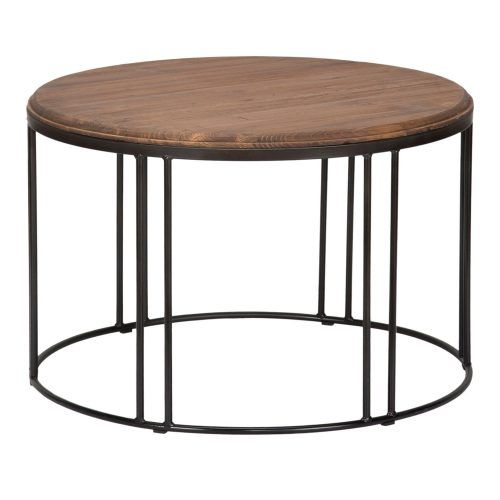 Burnham Reclaimed Wood And Iron Round Coffee Tables (Photo 2 of 20)