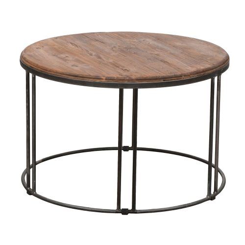 Burnham Reclaimed Wood And Iron Round Coffee Tables (Photo 4 of 20)