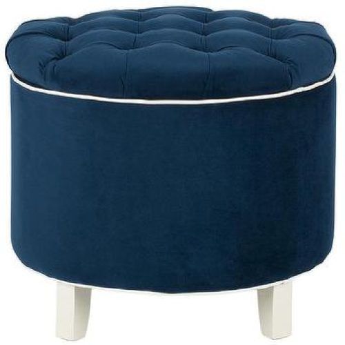 Light Blue And Gray Solid Cube Pouf Ottomans (Photo 4 of 20)