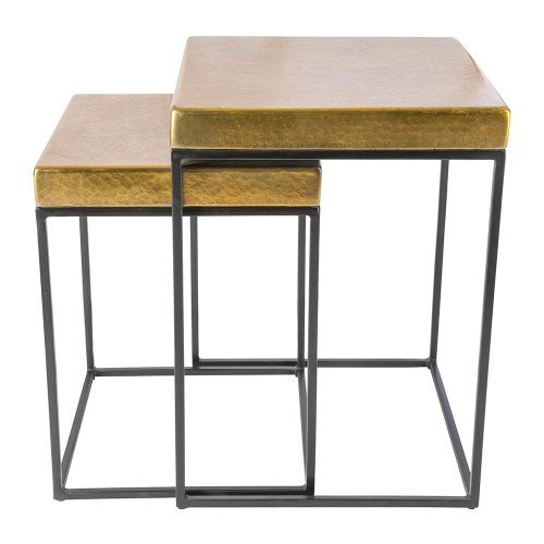 Brass Iron Cube Tables (Photo 7 of 20)