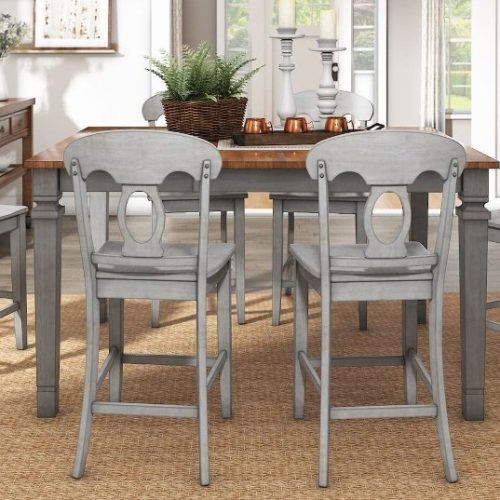Wyatt 6 Piece Dining Sets With Celler Teal Chairs (Photo 2 of 20)