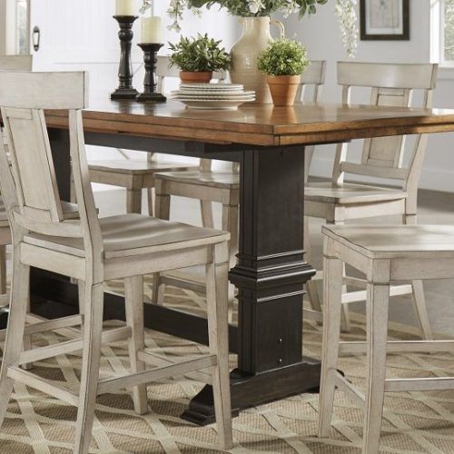 Wyatt 7 Piece Dining Sets With Celler Teal Chairs (Photo 1 of 20)