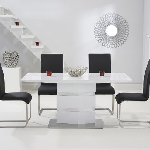 White High Gloss Dining Tables And 4 Chairs (Photo 18 of 20)