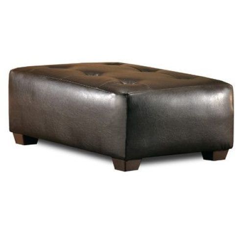 Brown Fabric Tufted Surfboard Ottomans (Photo 8 of 20)