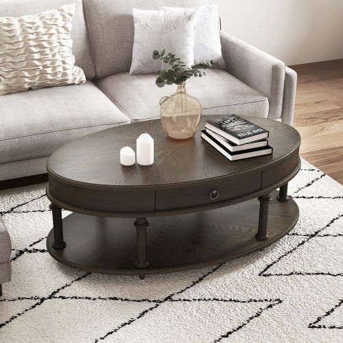 Oval Mod Rotating Coffee Tables (Photo 10 of 20)