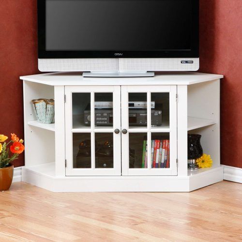 Off White Corner Tv Stands (Photo 6 of 15)