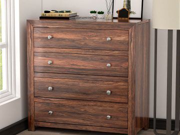 Wood Cabinet with Drawers