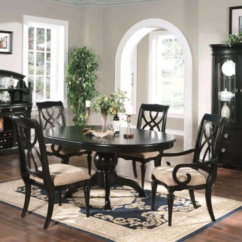 Caira Black 7 Piece Dining Sets With Arm Chairs & Diamond Back Chairs (Photo 16 of 20)