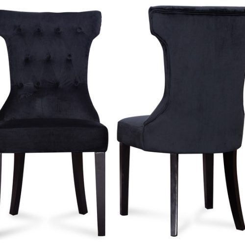 Caira Black Upholstered Diamond Back Side Chairs (Photo 3 of 20)
