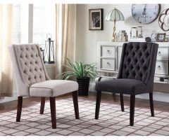 20 Collection of Caira Black Upholstered Side Chairs