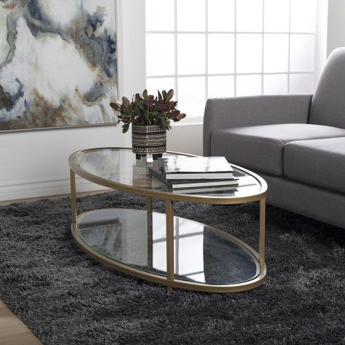 Glass And Pewter Oval Coffee Tables (Photo 4 of 20)
