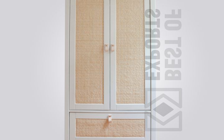 20 Collection of White Rattan Wardrobes