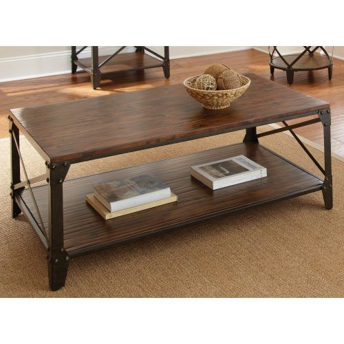 Carbon Loft Kenyon Cube Brown Wood Rustic Coffee Tables (Photo 7 of 20)