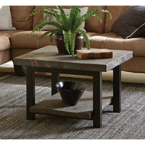 Carbon Loft Kenyon Cube Brown Wood Rustic Coffee Tables (Photo 2 of 20)