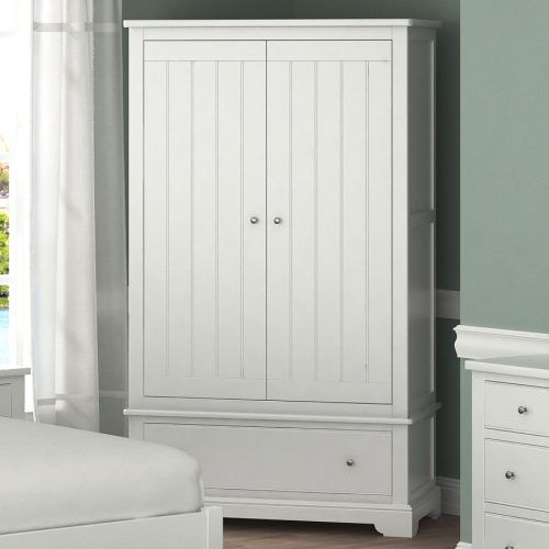 White Double Wardrobes With Drawers (Photo 4 of 20)