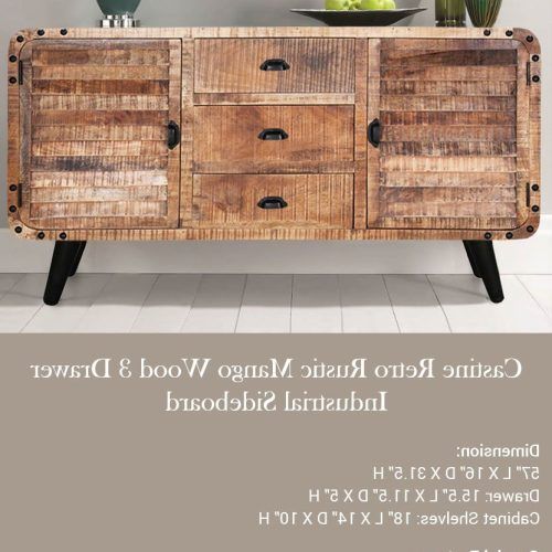 Industrial Style 3-Drawer Buffets (Photo 5 of 20)