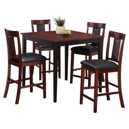 Jaxon 5 Piece Extension Counter Sets With Wood Stools (Photo 20 of 20)