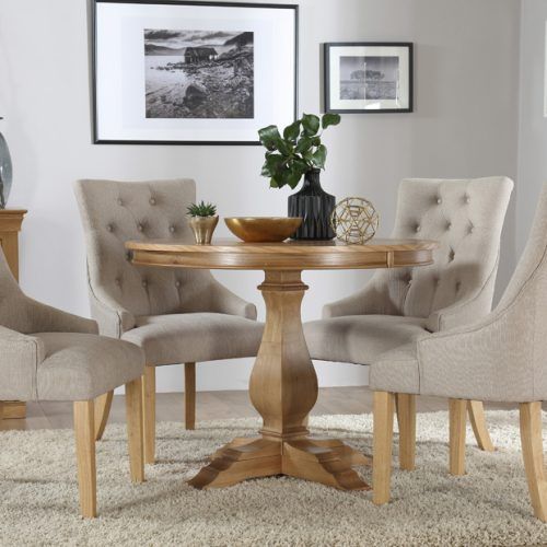 Oak Dining Tables And Fabric Chairs (Photo 6 of 20)