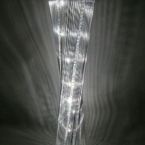 Chrome Crystal Tower Floor Lamps (Photo 1 of 20)