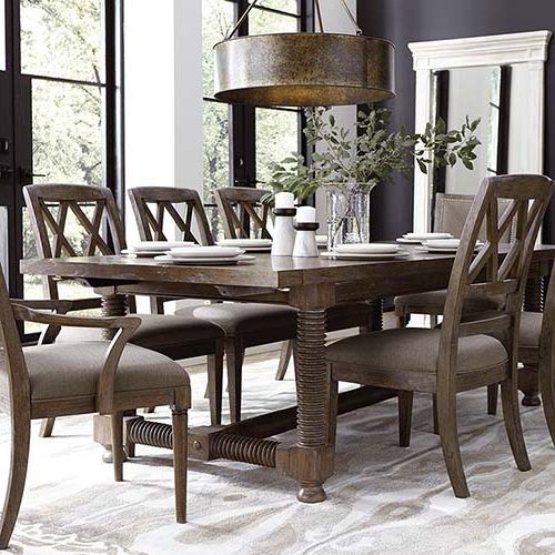 Chandler 7 Piece Extension Dining Sets With Fabric Side Chairs (Photo 16 of 20)