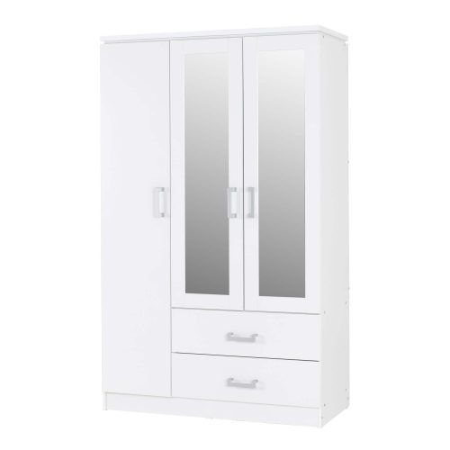 White 3 Door Wardrobes With Drawers (Photo 5 of 20)