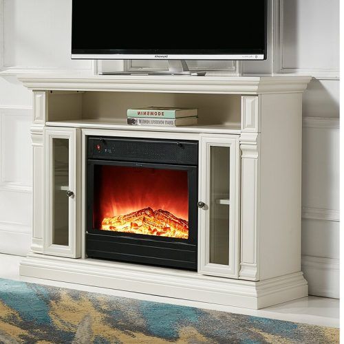 Neilsen Tv Stands For Tvs Up To 50" With Fireplace Included (Photo 14 of 20)