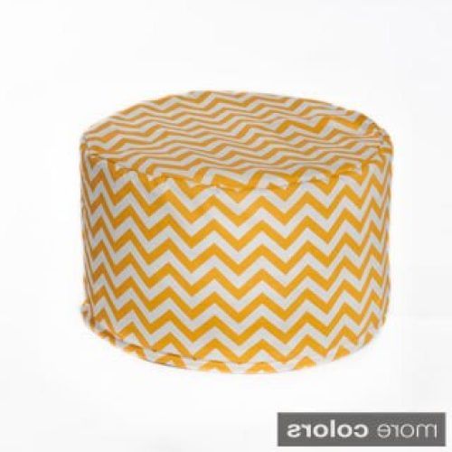 Beige And Dark Gray Ombre Cylinder Pouf Ottomans (Photo 4 of 6)