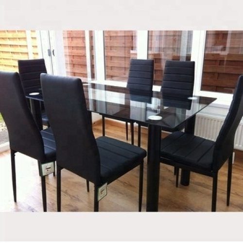 6 Seater Glass Dining Table Sets (Photo 7 of 20)