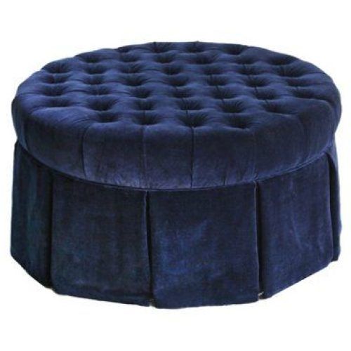 Royal Blue Tufted Cocktail Ottomans (Photo 6 of 20)