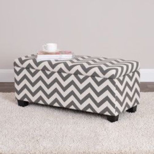 Charcoal And White Wool Pouf Ottomans (Photo 10 of 20)