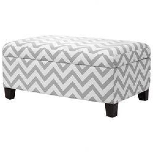 White And Light Gray Cylinder Pouf Ottomans (Photo 4 of 20)