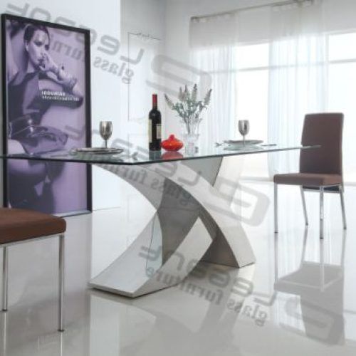 Glass And Stainless Steel Dining Tables (Photo 11 of 20)