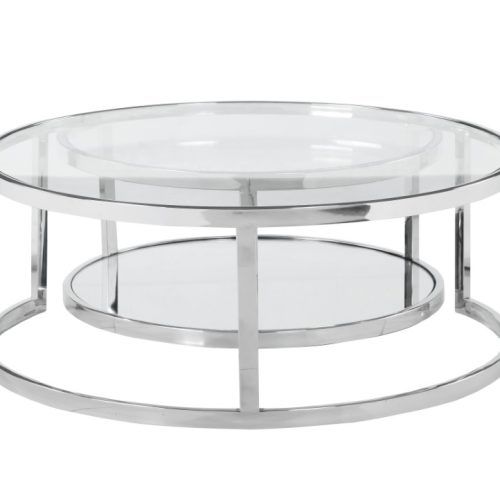 Polished Chrome Round Cocktail Tables (Photo 11 of 20)