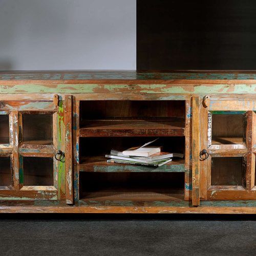 Wooden Tv Stands With Glass Doors (Photo 15 of 15)