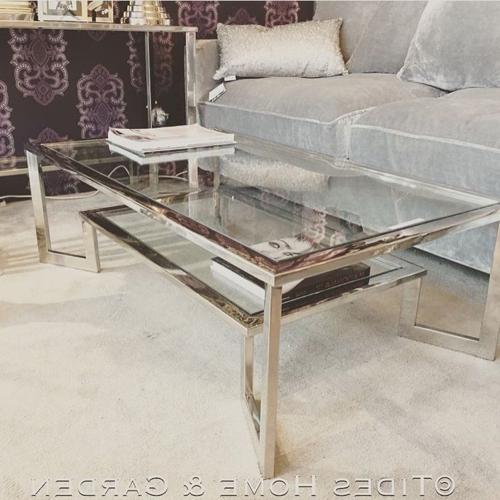 Glass And Chrome Coffee Tables (Photo 3 of 20)